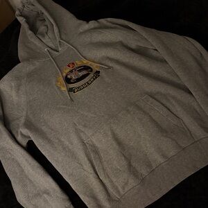 Burberry Gray Men's Hoodie with Embroidered Logo